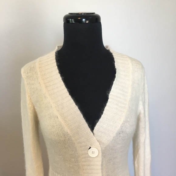 Y2K My Michelle Soft Ivory Button Down Cardigan, L - Picture 4 of 9